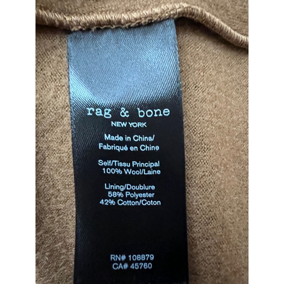 NWT Women's rag & bone Blazer, Size 10, Camel - Picture 6 of 6